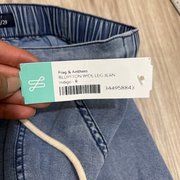 Flag & Anthem Bluffton Wide Leg Blue Jean Size 8 - Picture 11 of 11